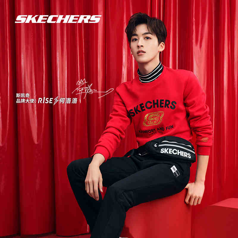 skechers斯凯奇腰包男包女包何洛洛同款运动休闲跑步旅游胸包背包