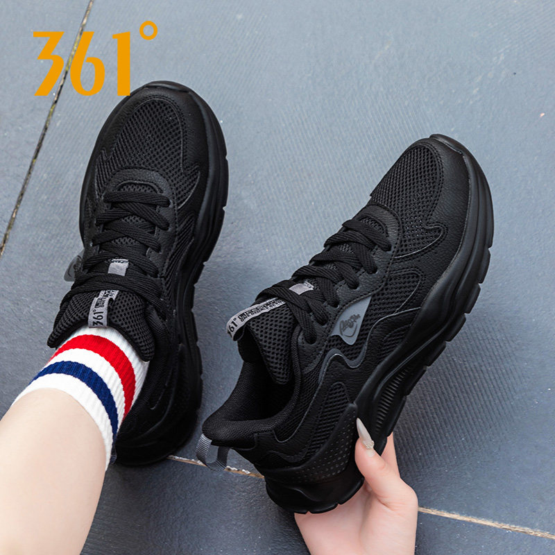 361女鞋跑步鞋黑色跑鞋冬季透气网面361度网鞋大网眼鞋子运动鞋女,运动鞋new,跑步鞋,淘宝优惠券,粉丝福利购,淘宝优惠卷