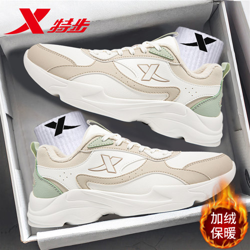 特步女鞋新款2025正品加绒