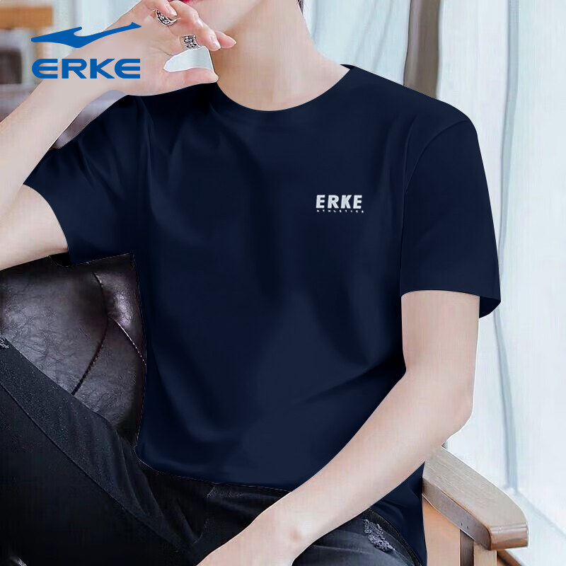 鸿星尔克男装2026冬季新款纯色打底圆领吸汗透气简约运动短袖T恤,运动服/休闲服装,运动T恤,淘宝优惠券,粉丝福利购,淘宝优惠卷