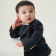 生日宴西服潮帅气 男童韩版 一周岁男宝礼服高级感格子儿童西装 套装