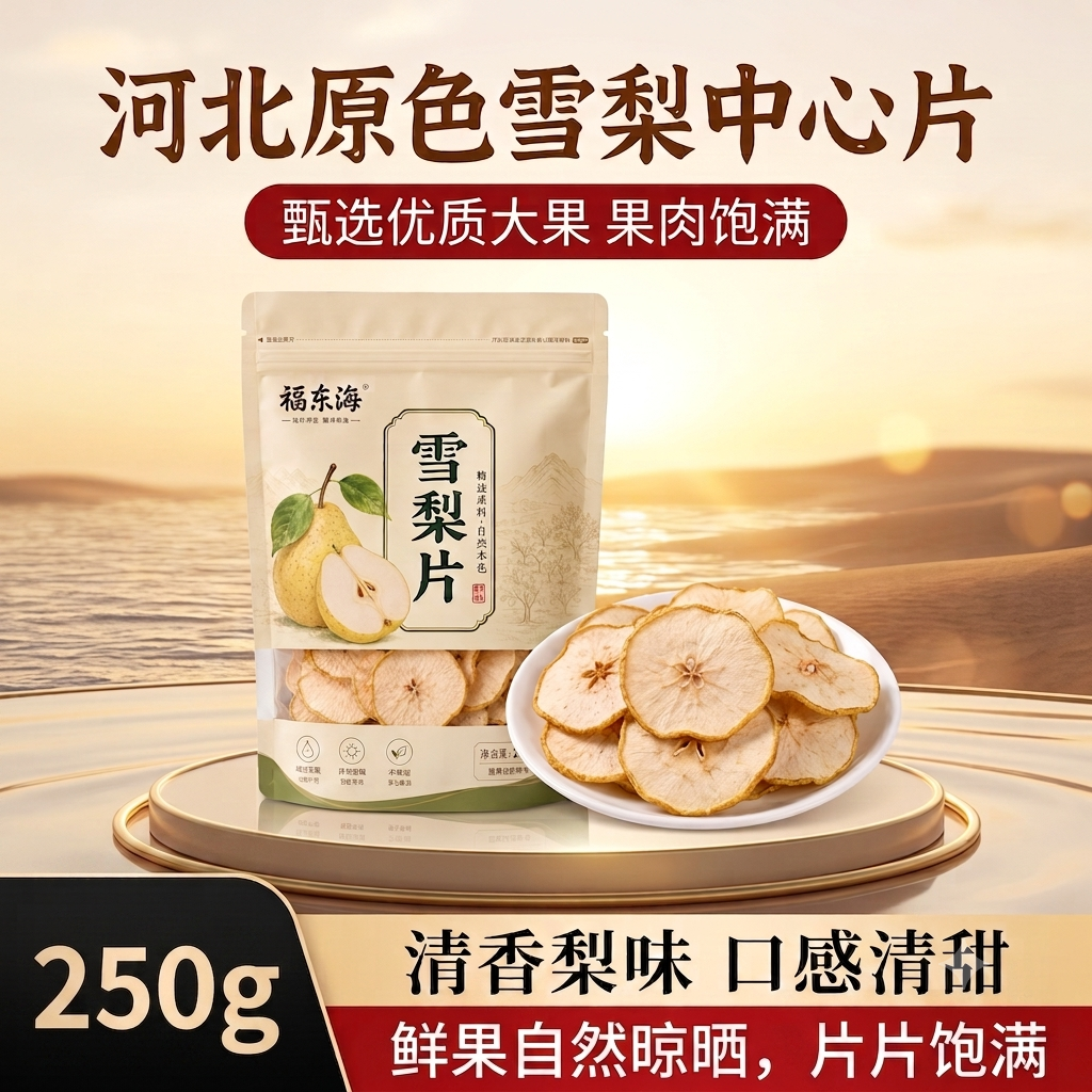 福东海雪梨片250g河北原产雪梨片干货即食泡水果干煲汤养生茶袋装