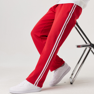 【南韩丝红色】校服裤子小学初高中生学生春秋款运动条纹秋冬加绒