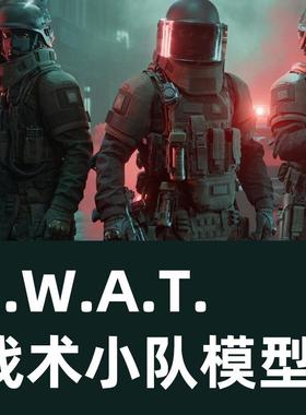 S.W.A.T战术小队人物模型Modular Hero Character\Blender模型