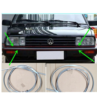 适用老款普桑保险杠亮条桑塔纳2000/99新秀06款前后杠亮条装饰条