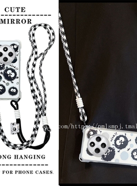 简晴适用于小米POCOC75手机壳C65镜面卡通红米14C全包边NOTE14PRO硅胶x7防摔NTOE13斜挎M6PRO挂绳A5网红X6