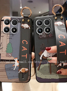 简晴适用于小米17手机壳15TPRO卡通硅胶14T 5G情侣女款13LITE全包边POCOC85腕带支架潮M7 PLUS防摔保护套C75