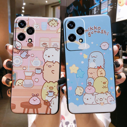 适用华为荣耀200LITE手机壳honor 90LITE卡通硅胶畅享80全包边x9c磨砂POWER浮雕X9B防摔X60保护套X8A时尚X7B