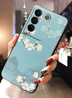 适用于VIVOV29PRO手机壳V25E 5G卡通S17保护套V23时尚Y78+硅胶V50全包边V30浮雕V60防摔女款V40LITE网红Y02S