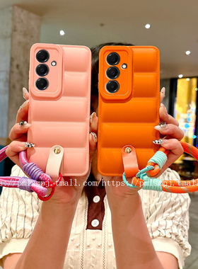适用三星A16手机壳A55卡通硅胶A25防摔手绳A15挂绳全包边A54保护套A34手绳56情侣A53 5G创意A52S清新A17女男