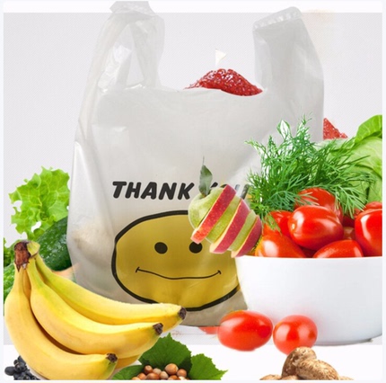 Smiley Face Bags, Convenience Bags, Plastic Bags, White Food Packaging Bags, Supermarket Takeaway Bags, Plastic Vest Bags, Packaging Bags