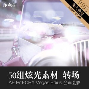 特效视频素材炫光光斑光效转场适合 AE Pr FCPx Vegas Edius