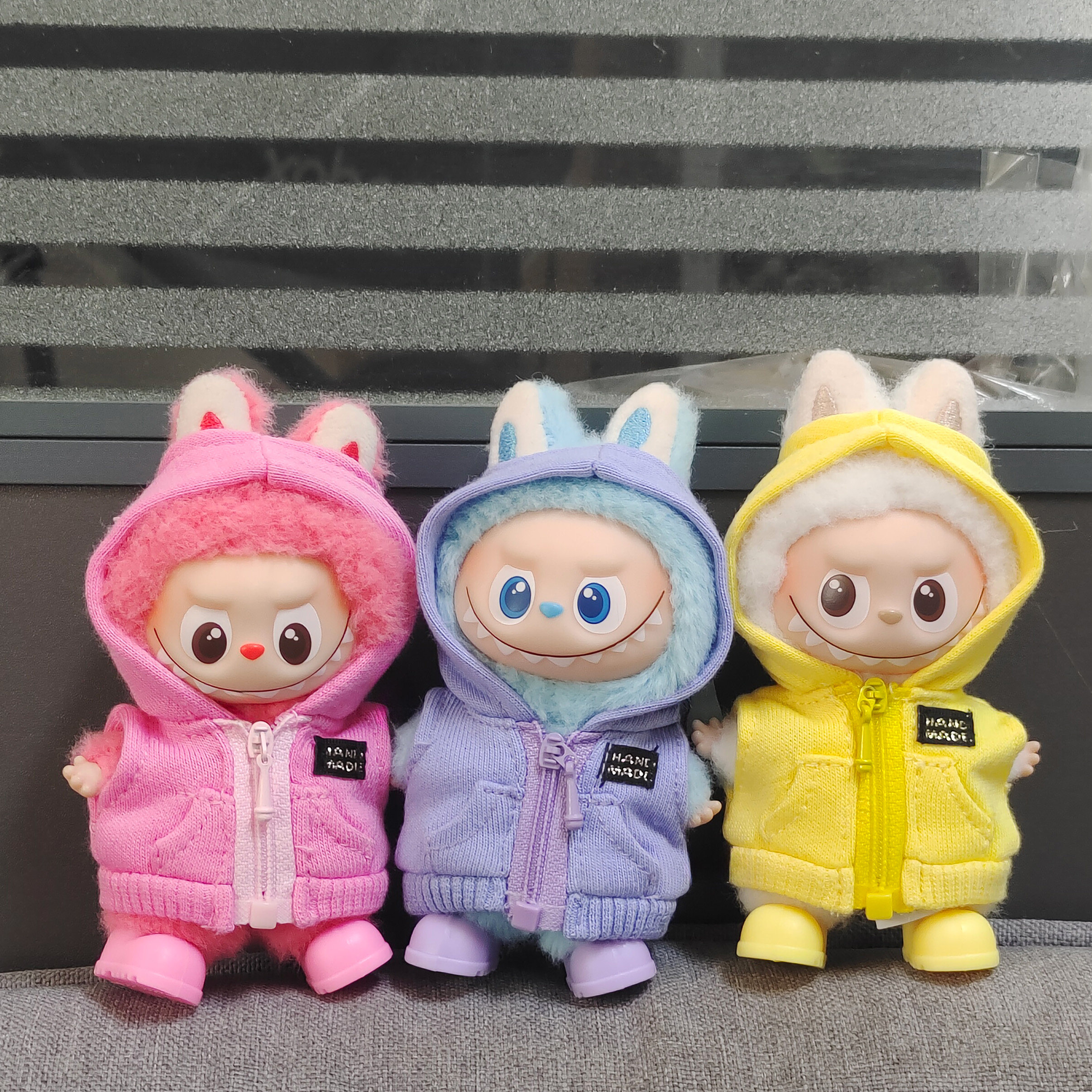 仅娃衣~4代labubu娃衣拉布布迷你挂件4.0心底密码酷酷卫衣娃衣