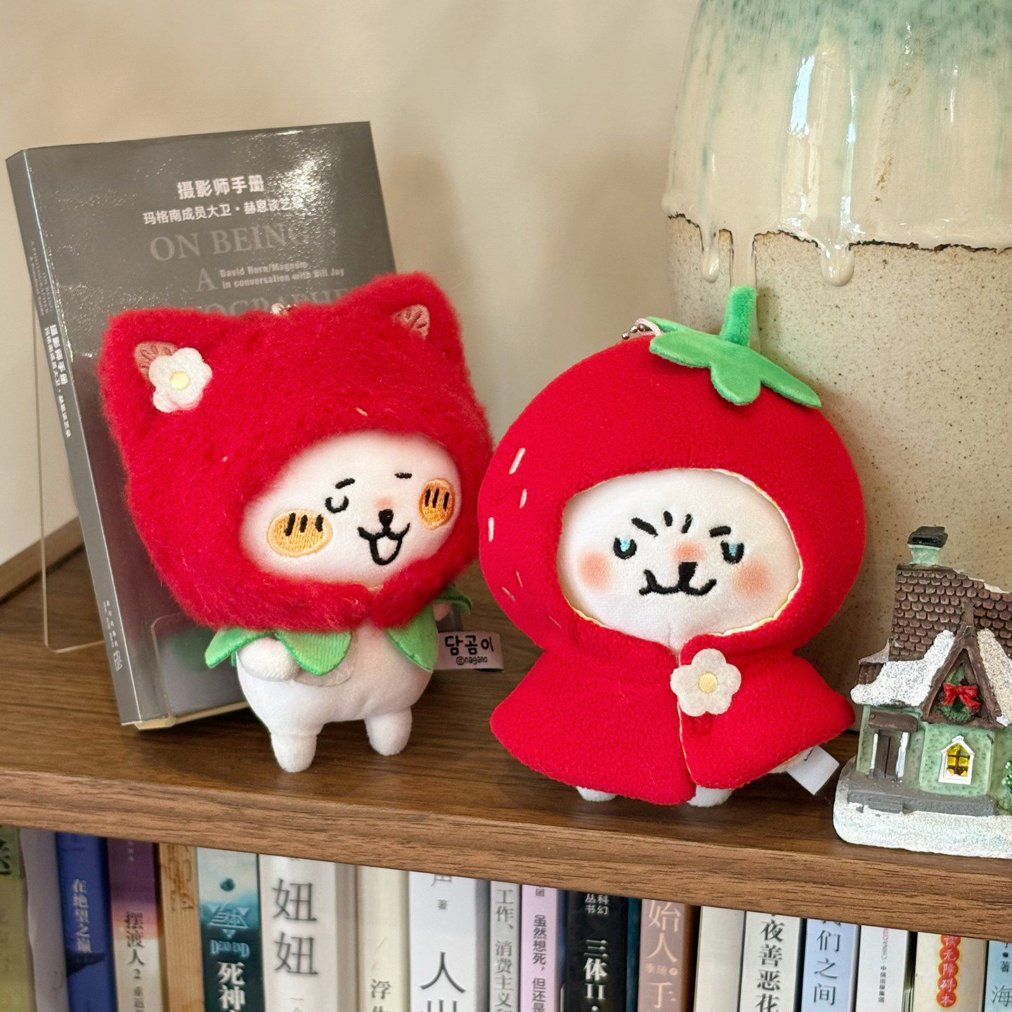 萌遇时光 草莓系列 10cm棉花娃娃衣自嘲熊平淡兔毛绒挂件斗篷头套,模玩/动漫/周边/娃圈三坑/桌游,棉花娃娃/毛绒玩具娃衣,淘宝优惠券,粉丝福利购,淘宝优惠卷