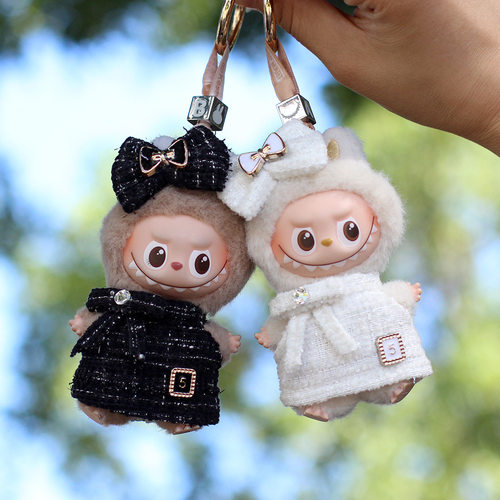 四代拉布布衣服迷你版labubu4.0娃衣搪胶挂件衣服小香丽人原创