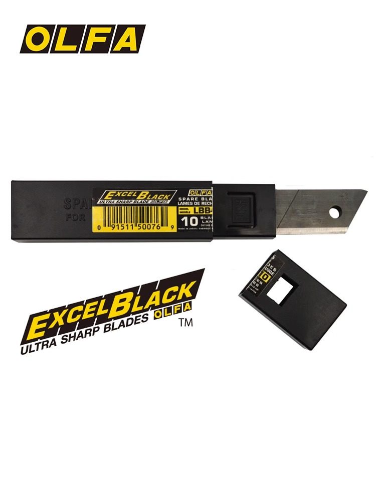 日本OLFA爱利华LBB-10 18MM大刀片 锋利进口黑刀片 10片装,文具电教/文化用品/商务用品,刀片,淘宝优惠券,粉丝福利购,淘宝优惠卷