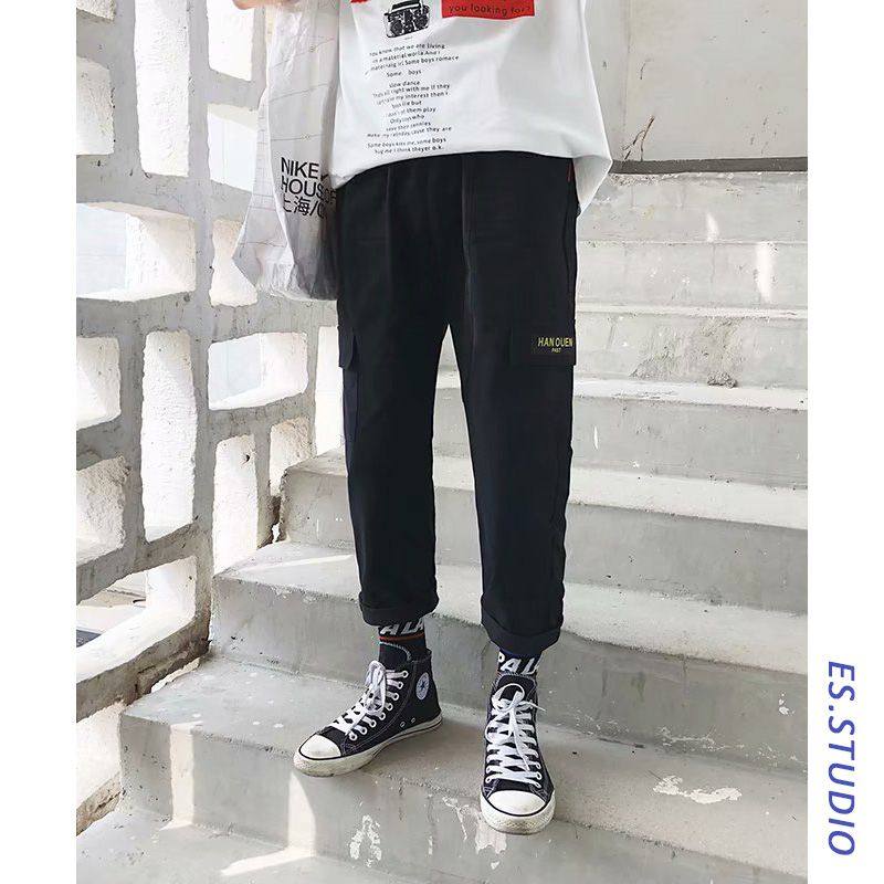 夏季港味阔腿直简工装裤男宽松潮流原宿百搭九分休闲裤韩版裤子男|ruв категории Мужская одежда, брюки - от Buy2taobao.com для оказания профессиональной услуги покупки агента Taobao
