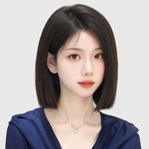 【刘海一刀切】自然隐形短发假发