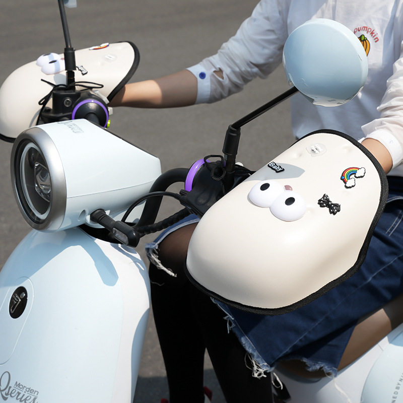 电动车夏季防晒把套电瓶自行车3D防水隔热手柄套电摩防风遮阳把套