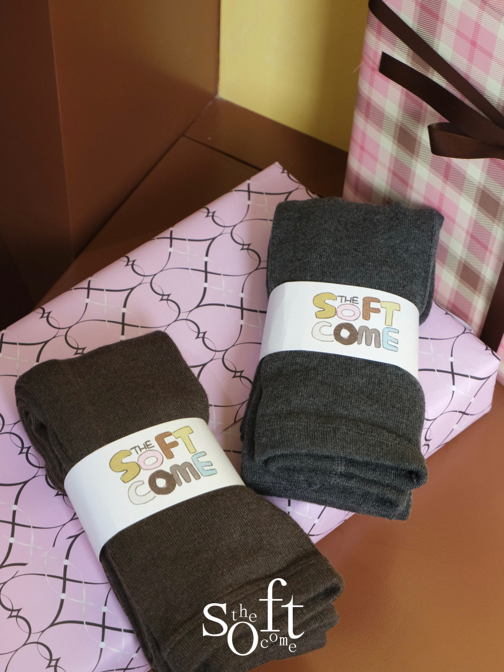 The soft come 冬季加厚保暖纯色羊毛连裤袜 保暖高弹显瘦打底袜