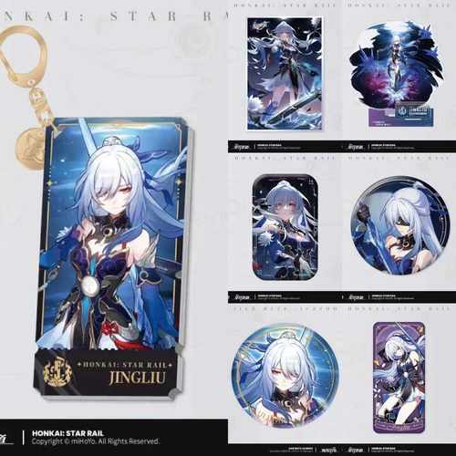 周边崩坏星穹铁道RPG官谷吧唧,PV镜流角色立绘系列马口铁徽章镜流