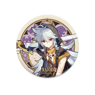 原神周边官谷吧唧,蒙德正品徽章,立绘系列角色徽章-雷泽