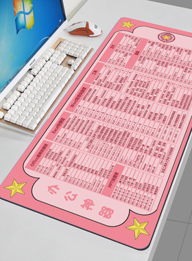 超大号鼠标垫办公excel ppt cad ps快捷键笔记本电脑键盘桌垫定制