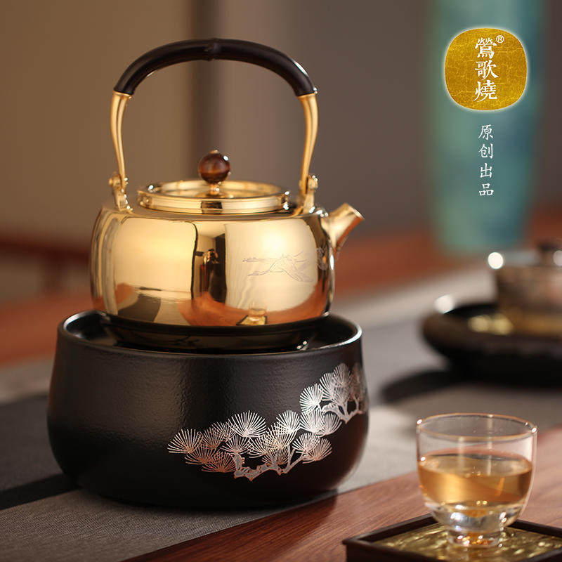 正品莺歌烧电陶炉家用静音银壶铁壶高档泡茶烧水电炉莺歌烧光波炉