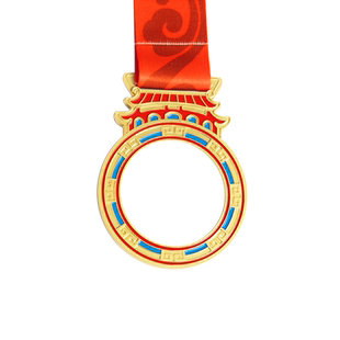 古典国风国朝纪念牌定制定做赛事运动会金银铜颁奖金属水晶奖牌章