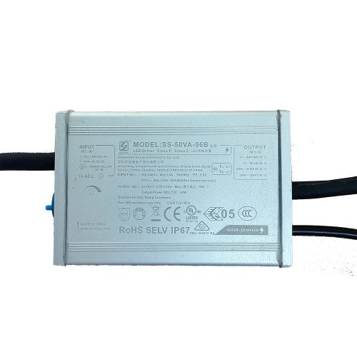 SOSEN VA系列50W 0-10V驱动器可调光IP67电源SS-50VA-56B Io ADJ