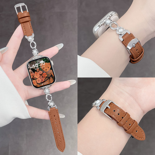 蓝海红米watch6表带水滴珍珠拼皮