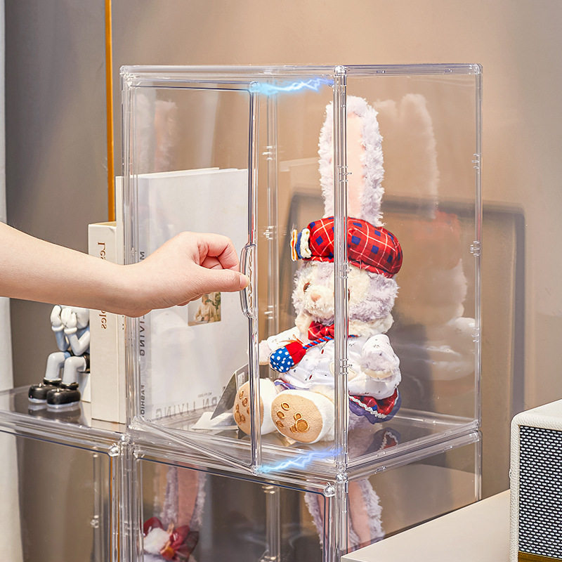 大号盲盒收纳盒磁吸全透明手办展示架柜娃娃玩具包包亚克力收納盒,收纳整理,其他收纳盒,淘宝优惠券,粉丝福利购,淘宝优惠卷