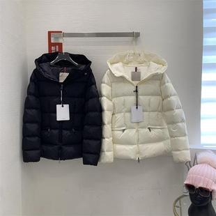 2024冬季新款连帽短款加厚拉链羽绒服外套女休闲时髦哑光面料百搭