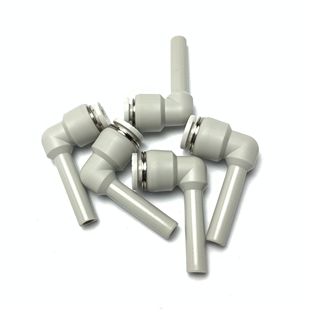 气动弯头插杆接头 PLJ-04/06/08 灰白色锌合金气动快插杆弯通扦杆