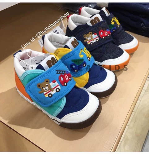 Домашнее место Mikihouse Emelcodery Cars Два детских кроссовки японские 11-9312-973 сентября