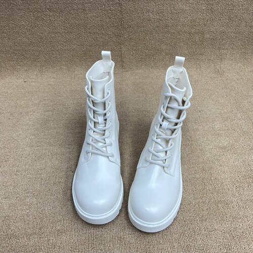 马丁靴橡胶及踝纯色靴子时尚