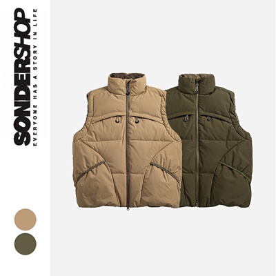 户外山系机能立领白鸭绒马甲