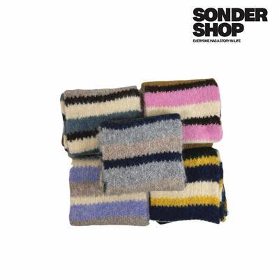 SONDER SHOP韩版简约针织围巾女生冬天高级感马海毛保暖围脖百搭