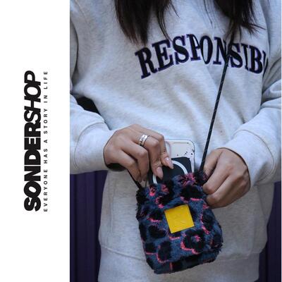 SONDER SHOP OFFWINTER X魔女毛绒糖罐包毛毛包斜挎包咖啡包