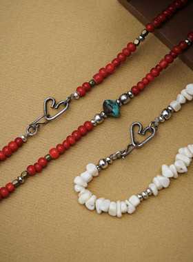 ALLTHINGS× SunKu x silvarié 联名情侣松石贝壳琉璃珠手链项链