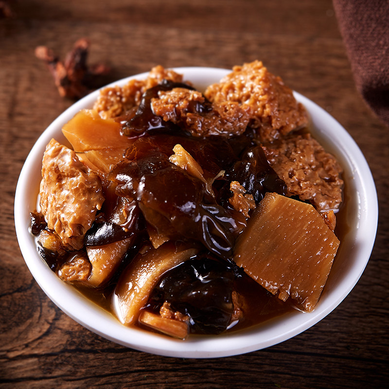 250g*5罐装 宁波特产建峰四鲜烤麸罐头下饭菜下酒菜烤麸方便速食