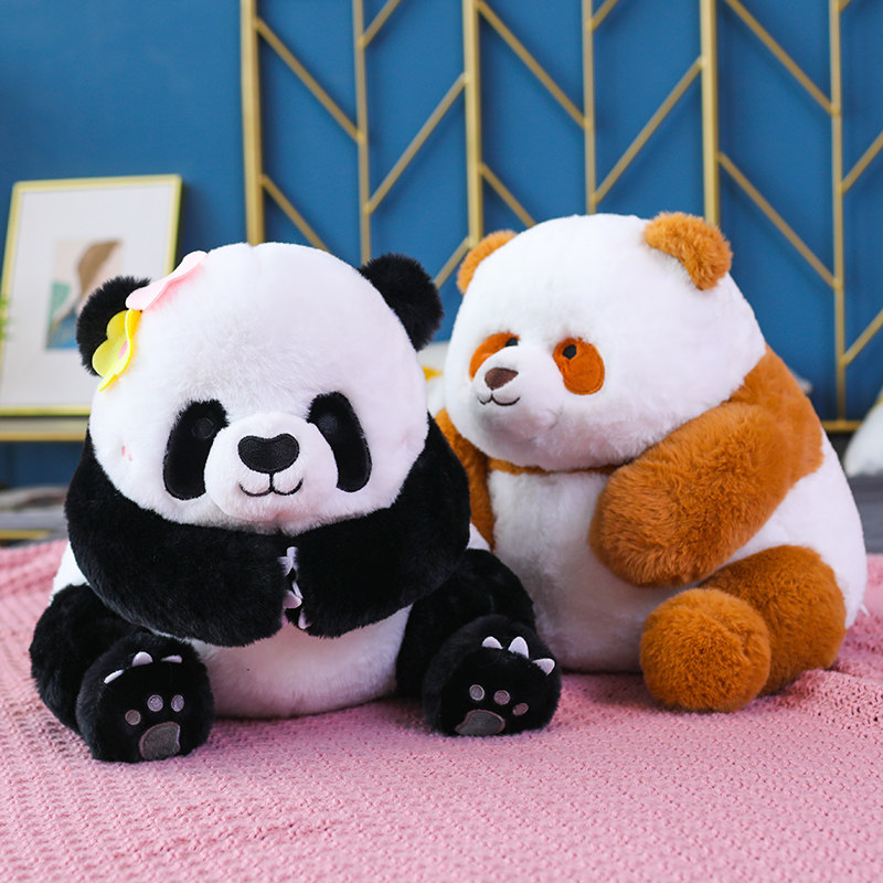 花花熊猫公仔玩偶毛绒玩具丫丫萌兰仿真大小熊猫娃娃成都纪念品女