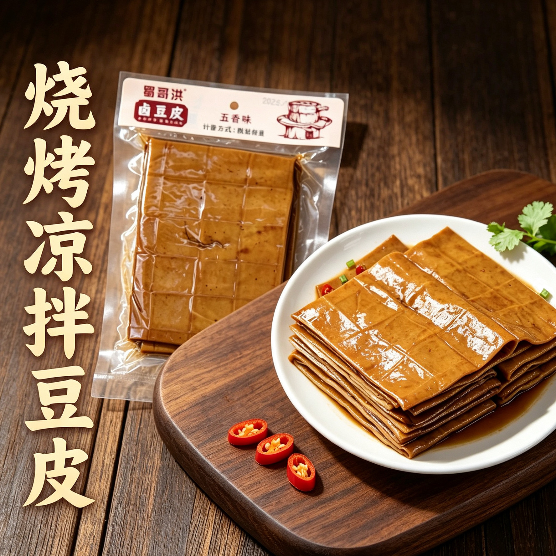 四川特产豆干牛皮豆干卤豆皮豆腐干薄豆皮火锅凉拌卤豆干烧烤豆干