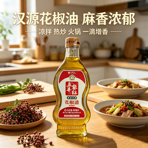 五丰黎红雅安400ml香麻花椒油