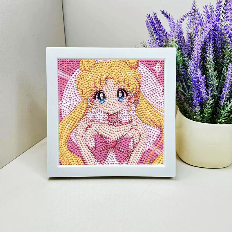 美少女战士钻石画水冰月儿童手工diy钻石贴画情侣满钻砖石画批发