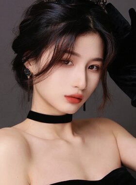 简约黑色丝绒choker女项圈