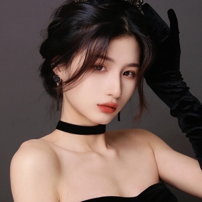 简约黑色丝绒choker女项圈