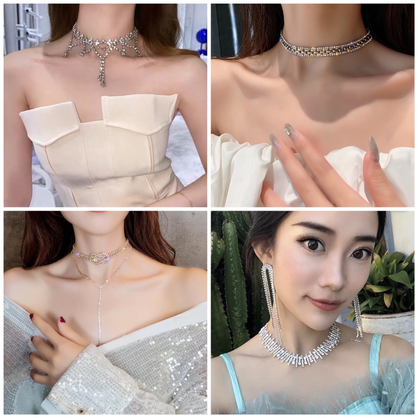 宽带水钻夜店大气超闪礼服配饰
