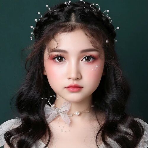 女童韩式薄纱蝴蝶结项链颈链锁骨链礼服饰品晚宴走秀演出日常配饰