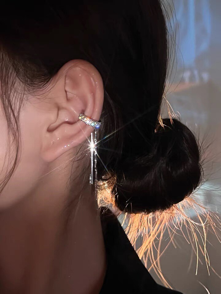 耳夹无耳洞女森系耳骨夹复古港味耳挂简约耳环流苏冷淡风耳饰气质